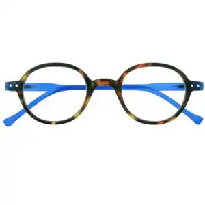 Campbell-Blue-Front-1 Reading Glasses - Unisex - Campbell - Tortoiseshell / Blue