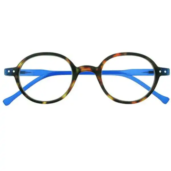 Campbell-Blue-Front-1 Reading Glasses - Unisex - Campbell - Tortoiseshell / Blue
