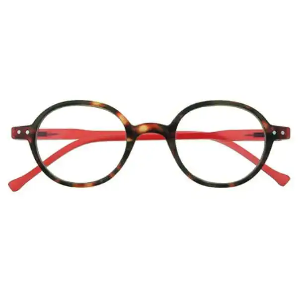 Campbell-red-Front-1 Reading Glasses - Unisex - Campbell - Tortoiseshell / Red