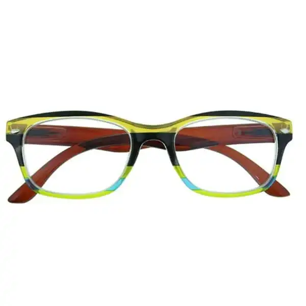 Carnival-Brown-Front-1 Reading Glasses - Unisex - Carnival - Brown / Multi
