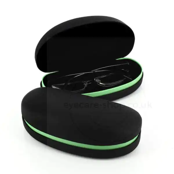 Dakota_Green_Water_Marked-1 Large Sunglass Case Black & Green Stripe