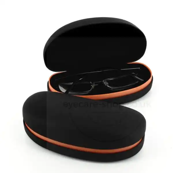 Dakota_Orange_Water_Marked-1 Velcro Large Sunglass Case Black & Orange