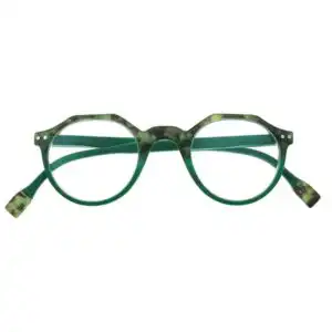 Keaton-Green-Front-1 Reading Glasses - Unisex - Keaton - Tortoiseshell / Green