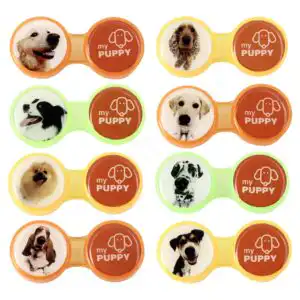Puppy_Group-1 Contact Lens Case Dog Design