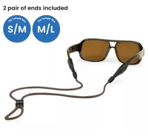 Terra_System_Adjustable_SM___ML_Combo_Brown-1 Croakies Terra System Adjustable Combo - Black S/M and M/L End