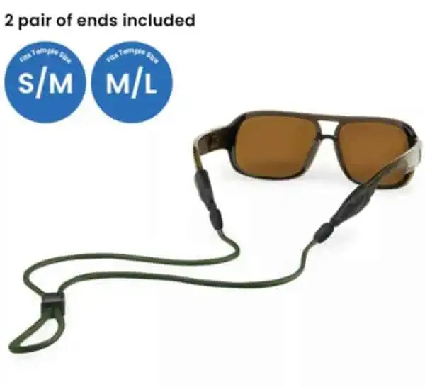 Terra_System_Adjustable_SM___ML_Combo_Hunter-1 Croakies Terra System Adjustable Combo - Black S/M and M/L End