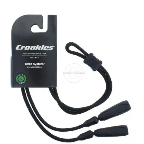 Terra_XL_Black-1 Croakies Terra System Adjustable XL End Glasses Retainer for Large Frames