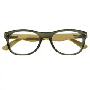 oakland-grey-front-1 Reading Glasses - Unisex - Oakland - Bamboo / Grey