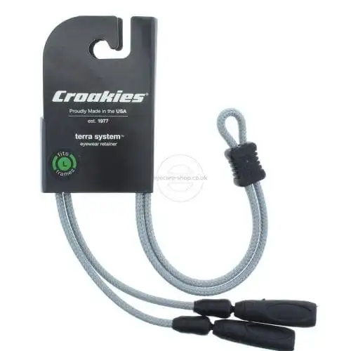 terra_XL_Pewter-1 Croakies Terra System Adjustable XL End Glasses Retainer for Large Frames